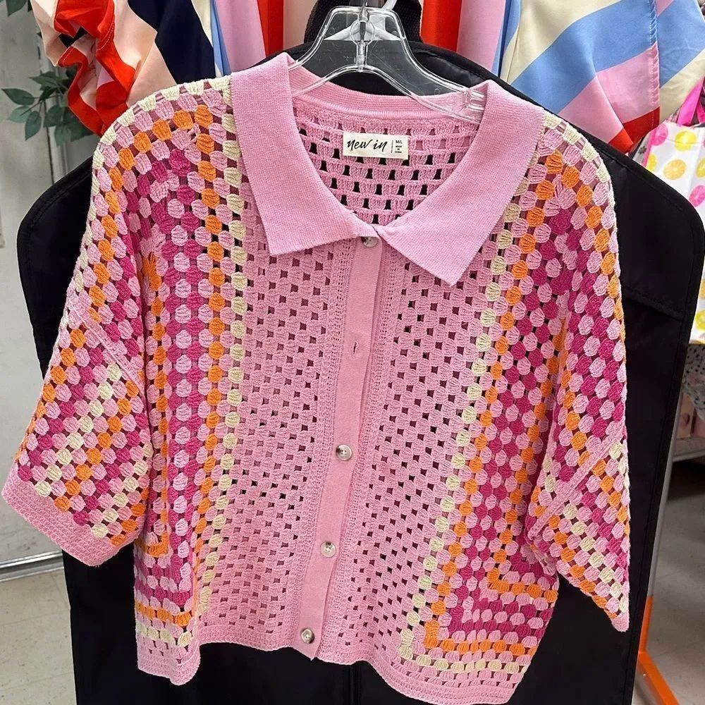 Colorful Women's Knit Cardigan